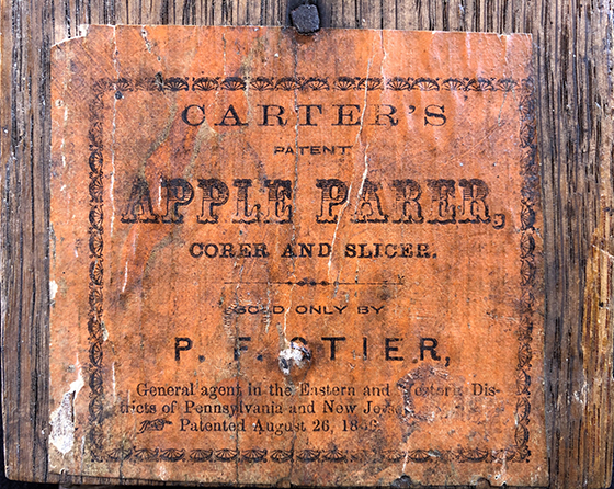 Carter Lathe Parer Label 2