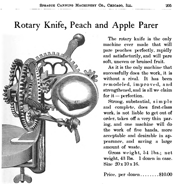 Sinclair Scott Apple Parer Ad